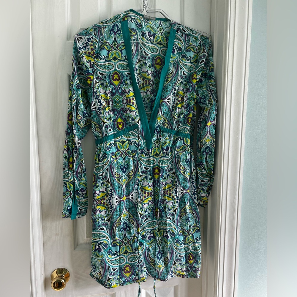 Athleta Teal and Multi Swim Cover-Up